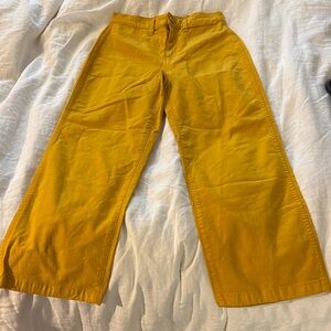 J. Crew Women's Mustard Cropped Pants